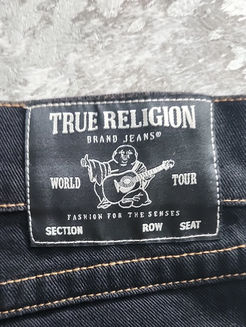 True Religion Ricky Frayed Hem Shorts Black Sz30 Flap Pocket